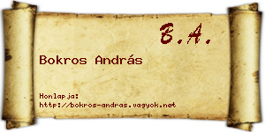 Bokros András névjegykártya